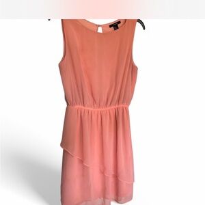 Elegant Peach Sleeveless Dress